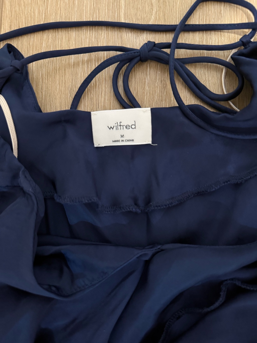 Aritzia Wilfred Navy Diamante Slip Dress - Picture 4 of 7